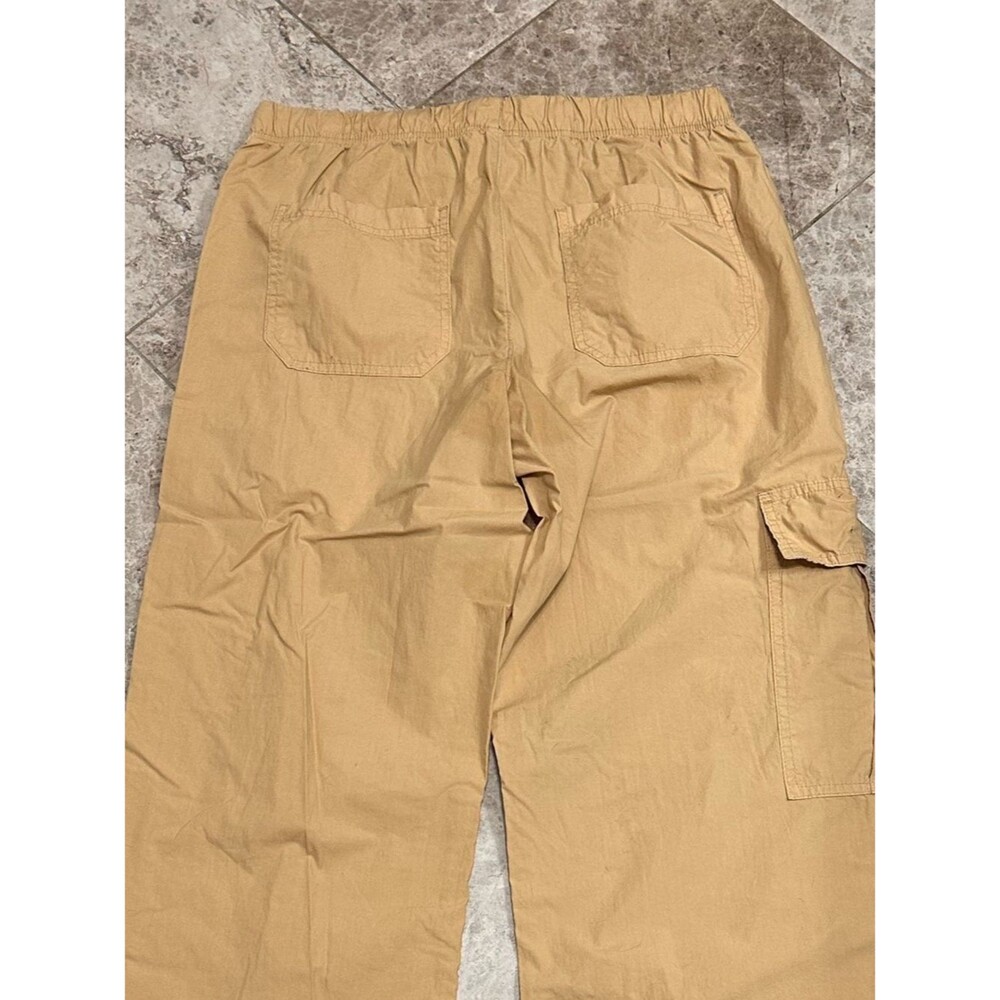 Aerie Avenue Cargo Pant Baggy NEW Khaki Medium Skater Pant Jogger 100% Cotton - Picture 8 of 10
